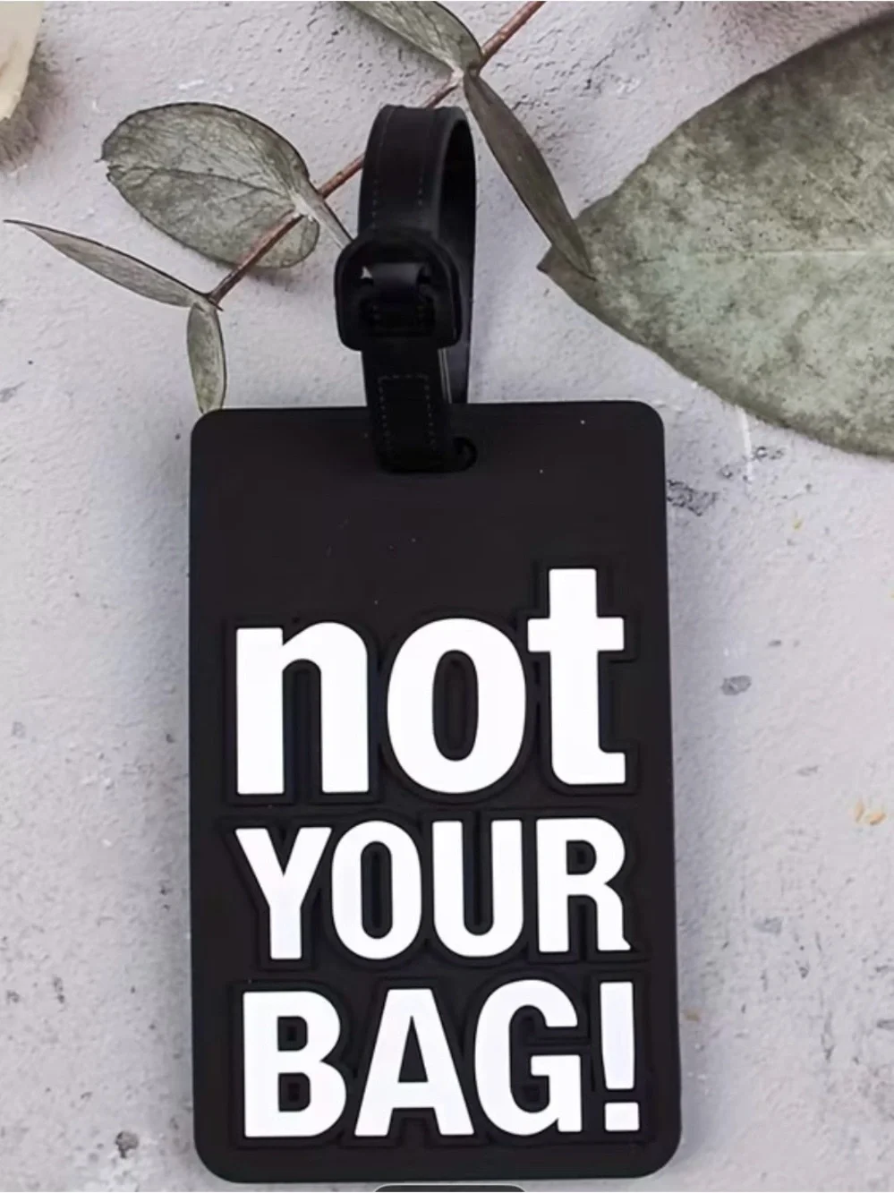 Not Your Bag! Black Luggage Tag - Men Bags